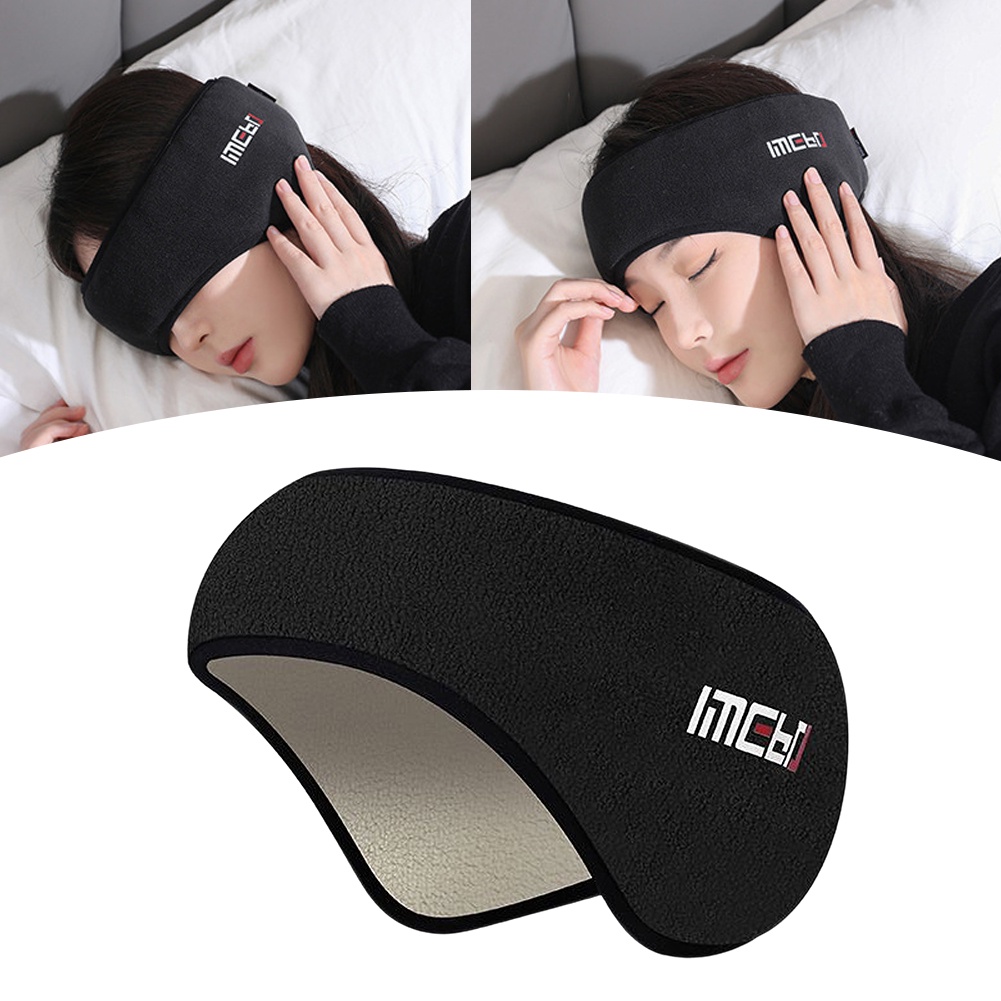Earmuff Sleep Mask Eye Cover Warm Relax Plush Soundproof For Sleeping