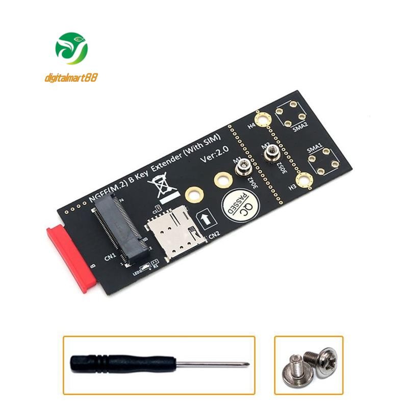 M.2 Key-B Wireless Module Adapter Support 5G 4G 3G LTE GSM Modem Black ...