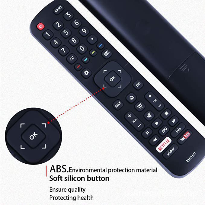 Hisense En2h27 Remote Control En2h27HS EN2H27D For Smart Tv Bgh Noblex ...