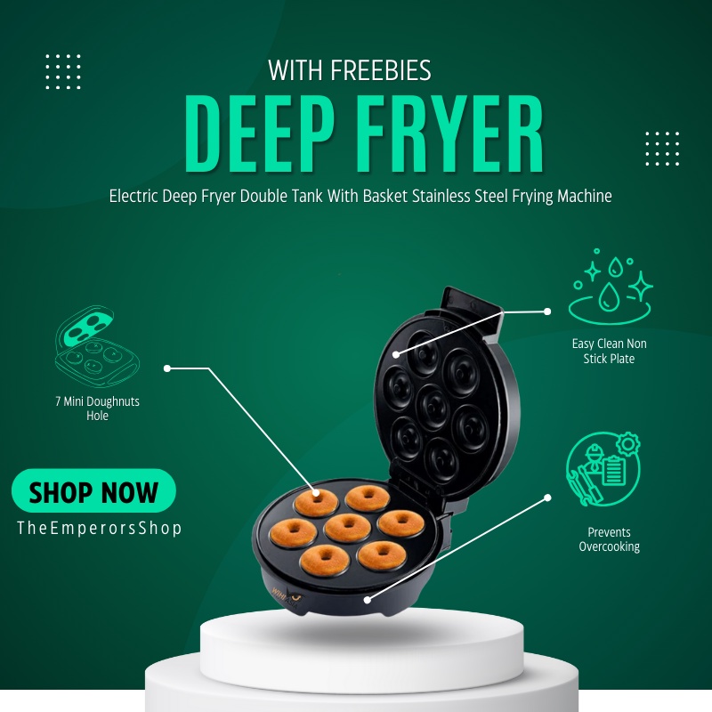 7 Holes Mini Donut Maker Machine Uniform Heat Mini Donut Maker Waffle