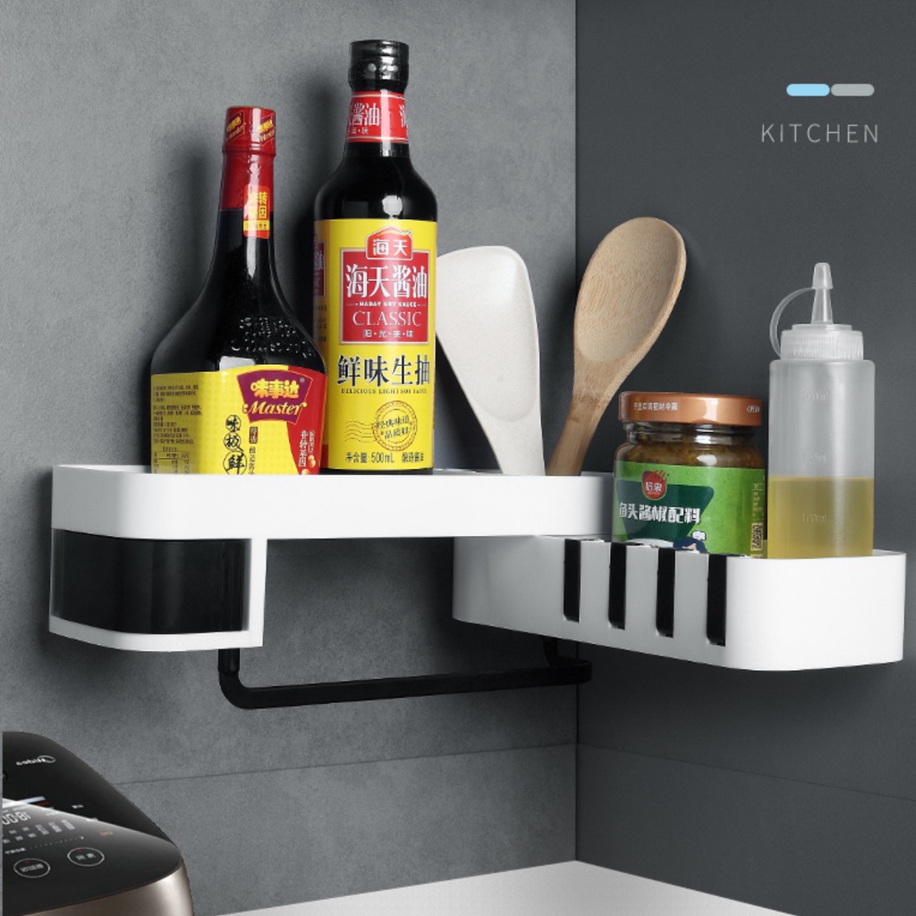 Abbearl Store - Rotating Shelf Kitchen Toilet Rack Organizer | Shopee ...