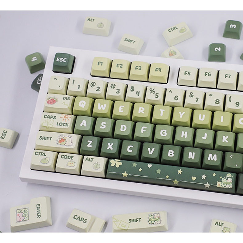 Light Green Keycaps 133keys XDA Profile PBT Dyesublimation Fivesided