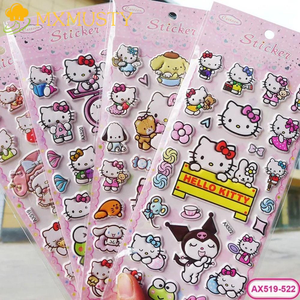 MXMUSTY 3D Kuromi DIY Foam Sicker, Stereo Bubble Kt Cat Cinnamoroll ...