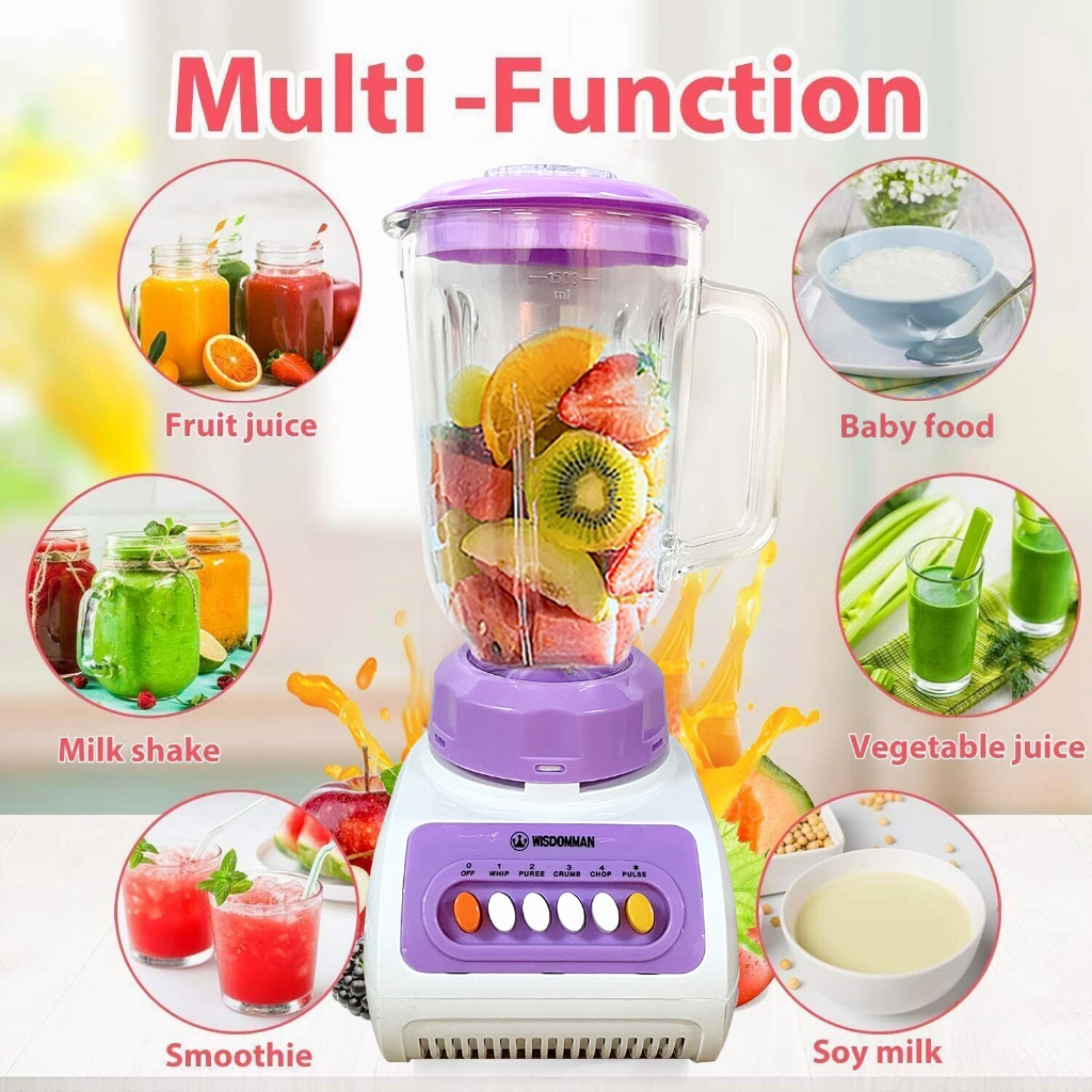 WISDOMMAN Blender 1.5L 350W High Power Multifunctional Juicer Household Broken Juicer Small Grinder Shopee Philippines