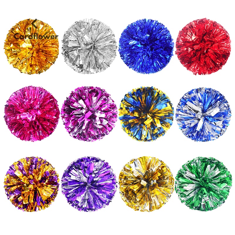 1Pc Plastic Double Hole Handle Cheerer Pom Poms Metallic Streamer Club ...