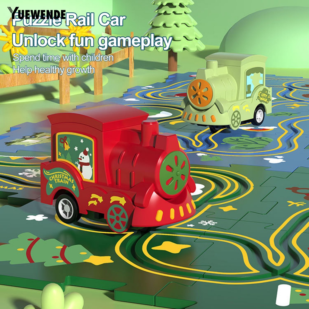 YM.B Diy Jigsaw Assembling Train Set Kids Electric Train Set Electric