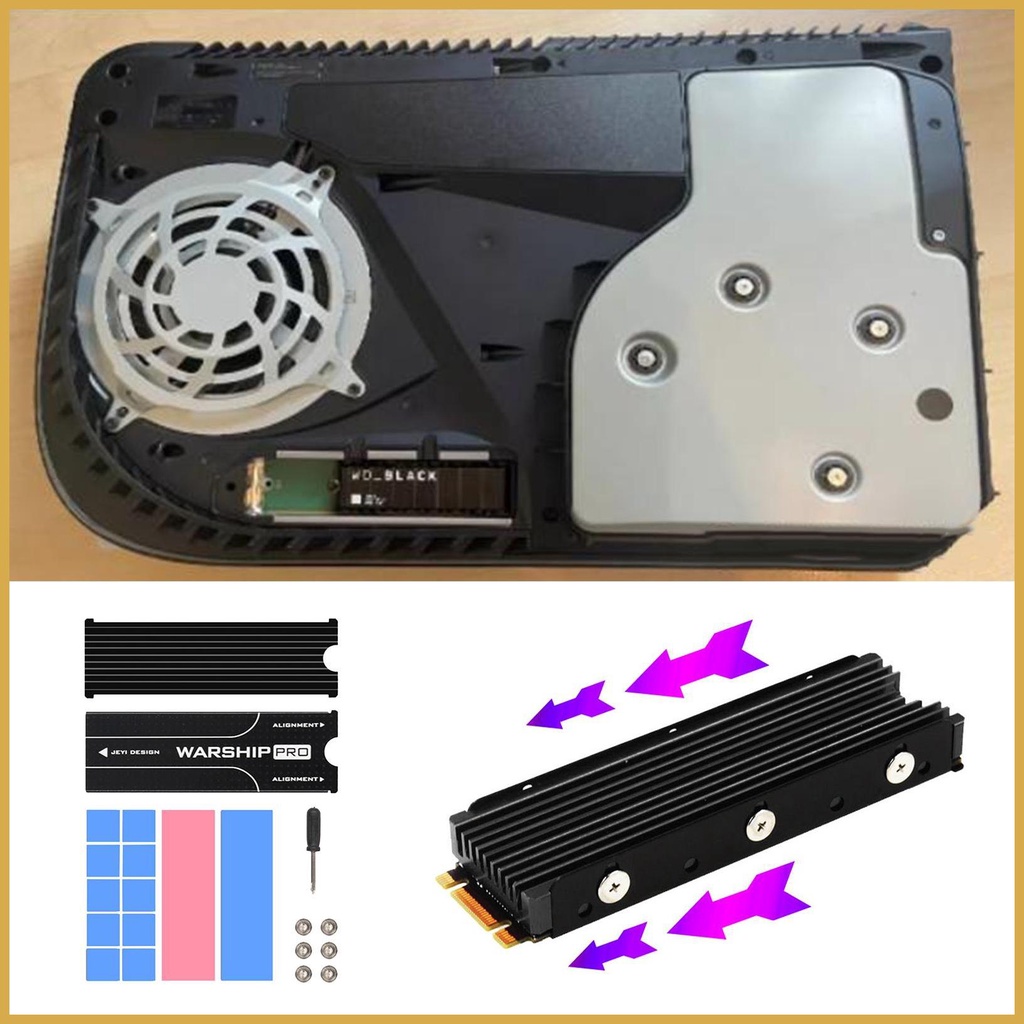 M.2 SSD Heatsink Double-Sided Heat Cooling Sink Heat Dissipation ...
