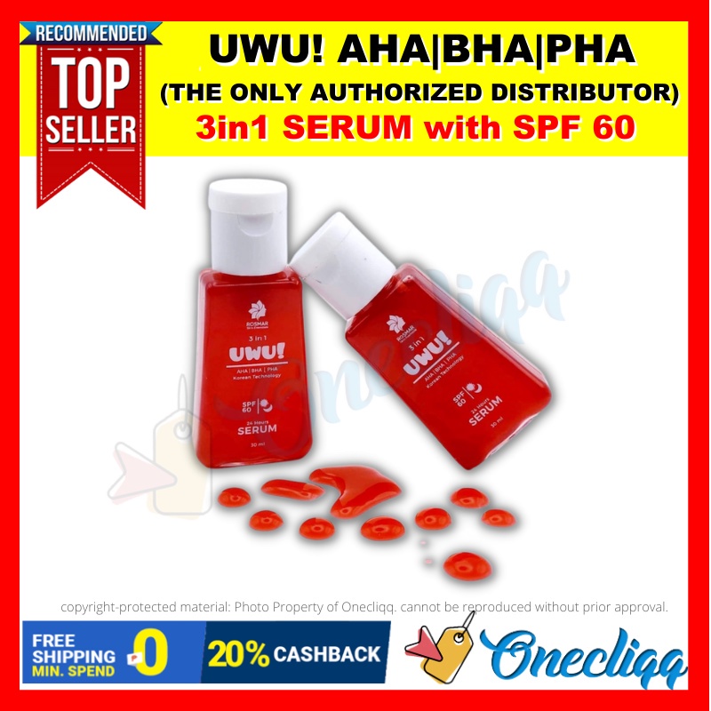 Original Authorized Distributor Effective New Rosmar Uwu 3 In 1 Aha Bha Pha Serum With Spf 60