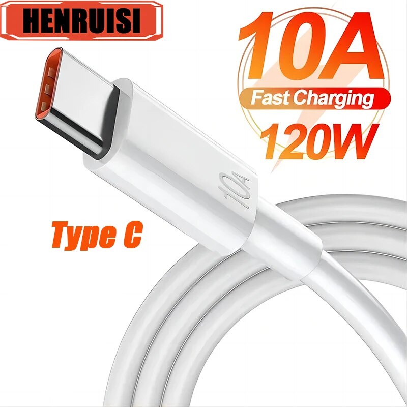 100W 7A USB Type C Super Fast Charge Cable/120W 10A Mobile Phone Super