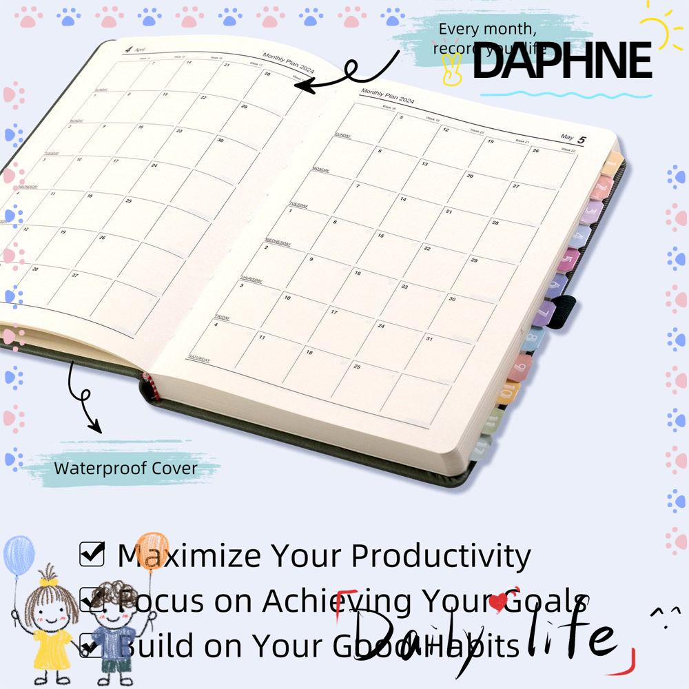 DAPHNE Daily Work Plan, Appointment Book Daily Calendar Daily Planner