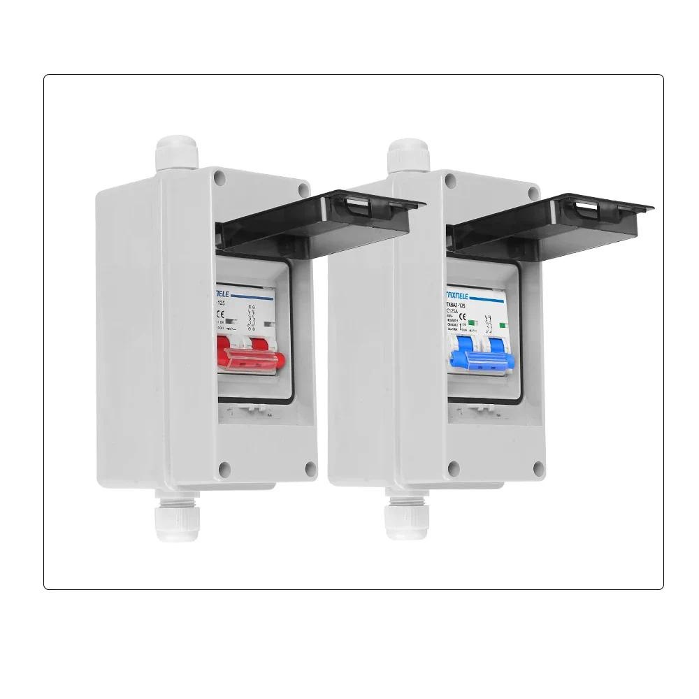 IP65 Waterproof Electric Distribution Box AC DC Solar Circuit Breaker ...