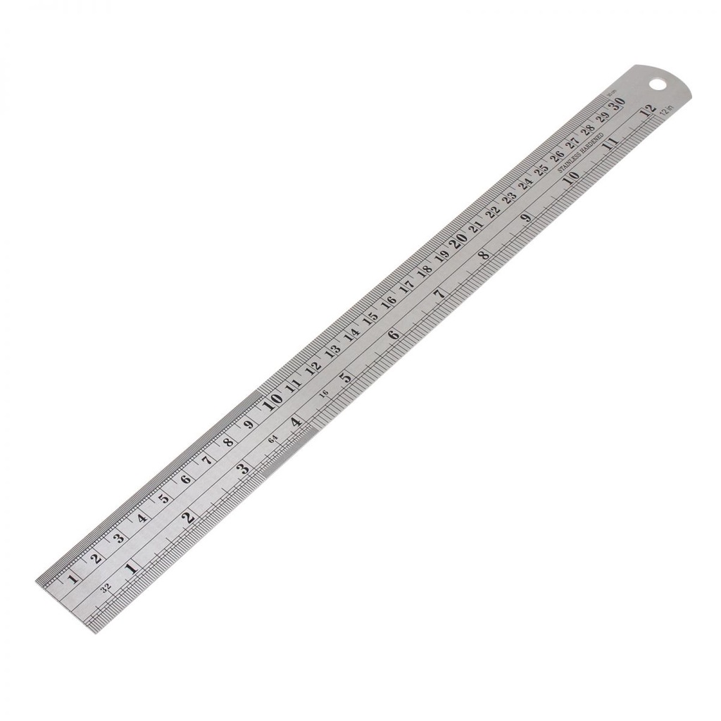 12 Inch Straight Steel Ruler for Woodworking / Office / Study with ...