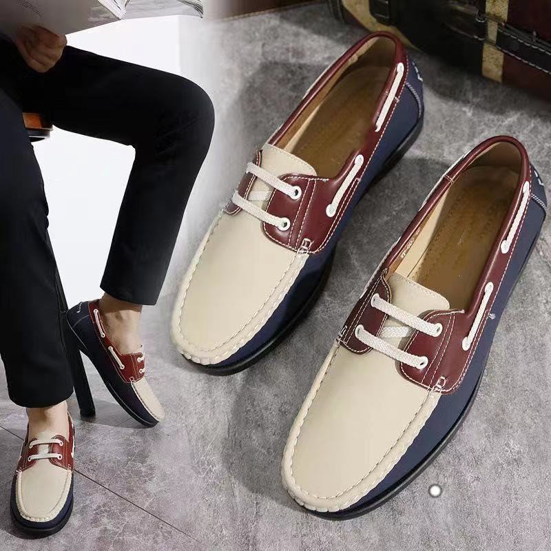 Flamingos Top Sider Low cut Leather Loafers & Boat Shoes For Men WY18