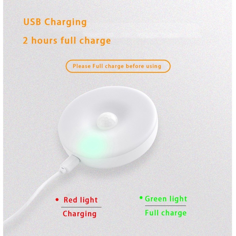 2Colors Led touch lamp Little Night Light USB Rechargeable Wall Lamp ...