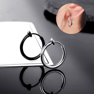 2 Pcs Black Magnetic Earrings for Men Clip On Earrings for Men Fake  Earrings Mens Earrings