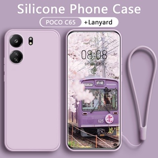 New Square Silicon Phone Case For POCO C65 Cover Xiaomi POCO C65 Case Funda  poco c65 poco c 65 Original Protective Back Case - AliExpress