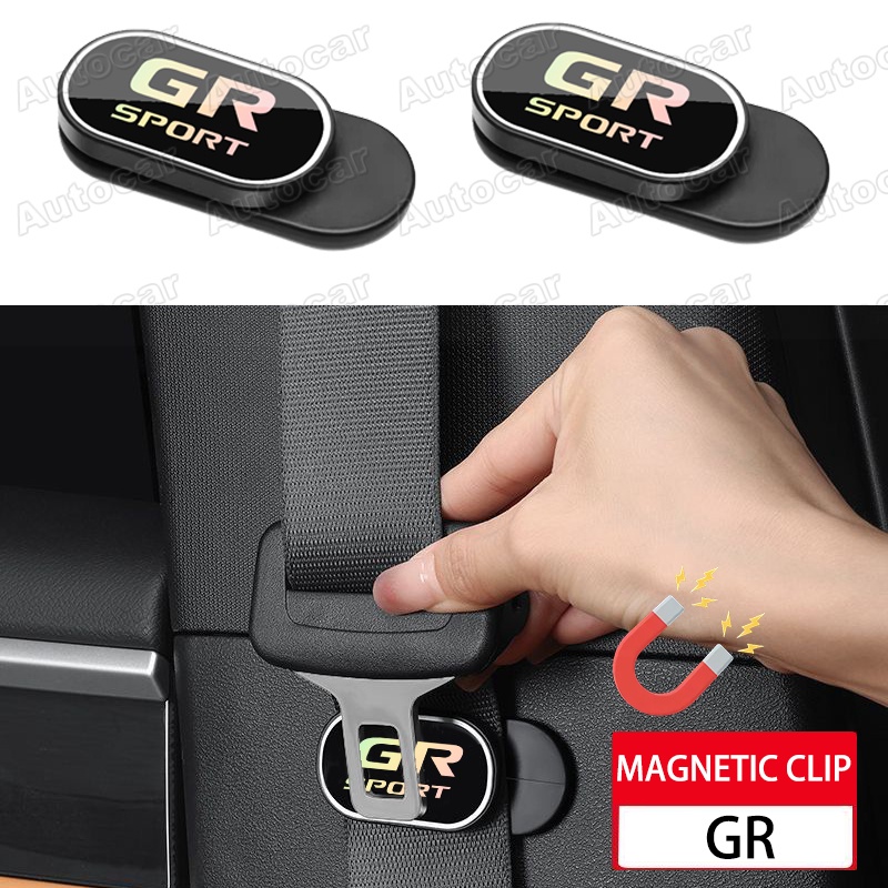 Toyota GR Car Seat Belt Magnetic Clip Retainer Stabilizer Clips Vehicle ...