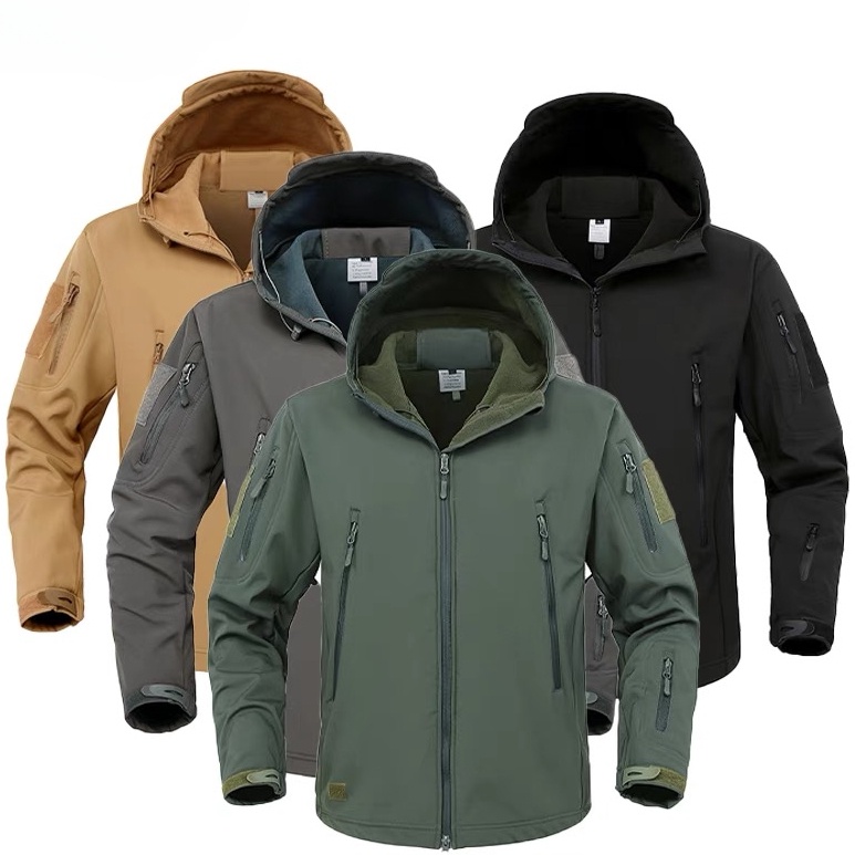 Shark Skin Soft Shell Jackets Men's Tactical Windbreaker Jacket outdoor ...