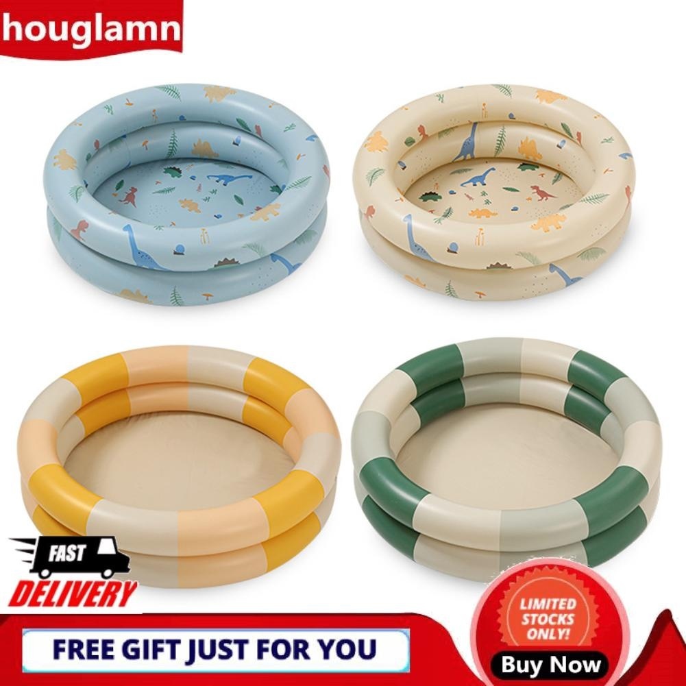 Houglamn Inflatable Pool Baby Retro Blow Up Swimming Family Cute Style ...