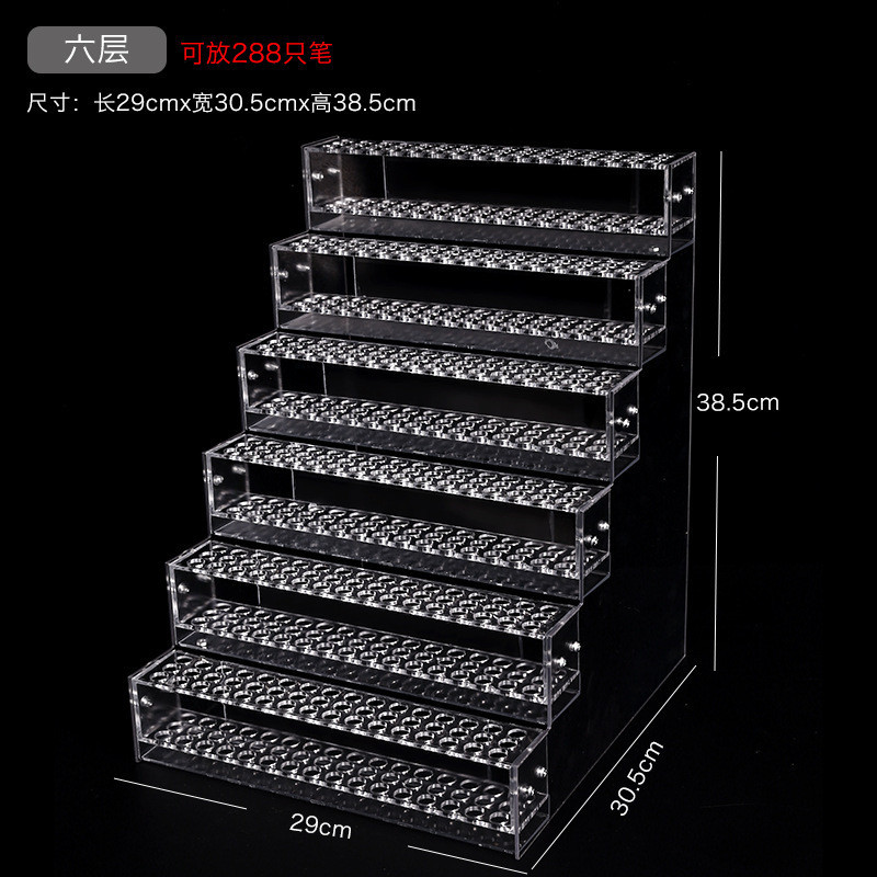 Acrylic Pen Holder Desktop Pen Holder Storage Supermarket Stationery ...