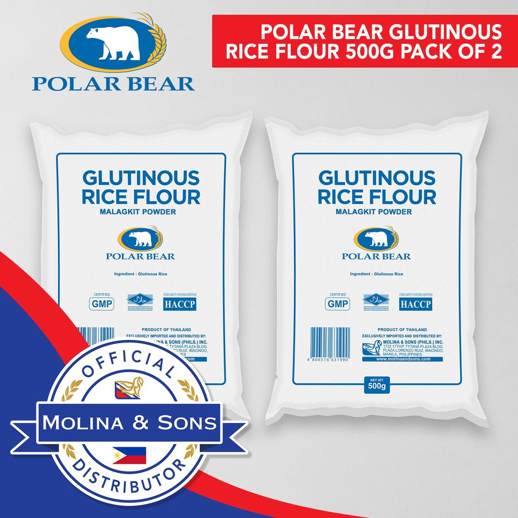 POLAR BEAR GLUTINOUS RICE FLOUR 500G PACK OF 2 | Shopee Philippines