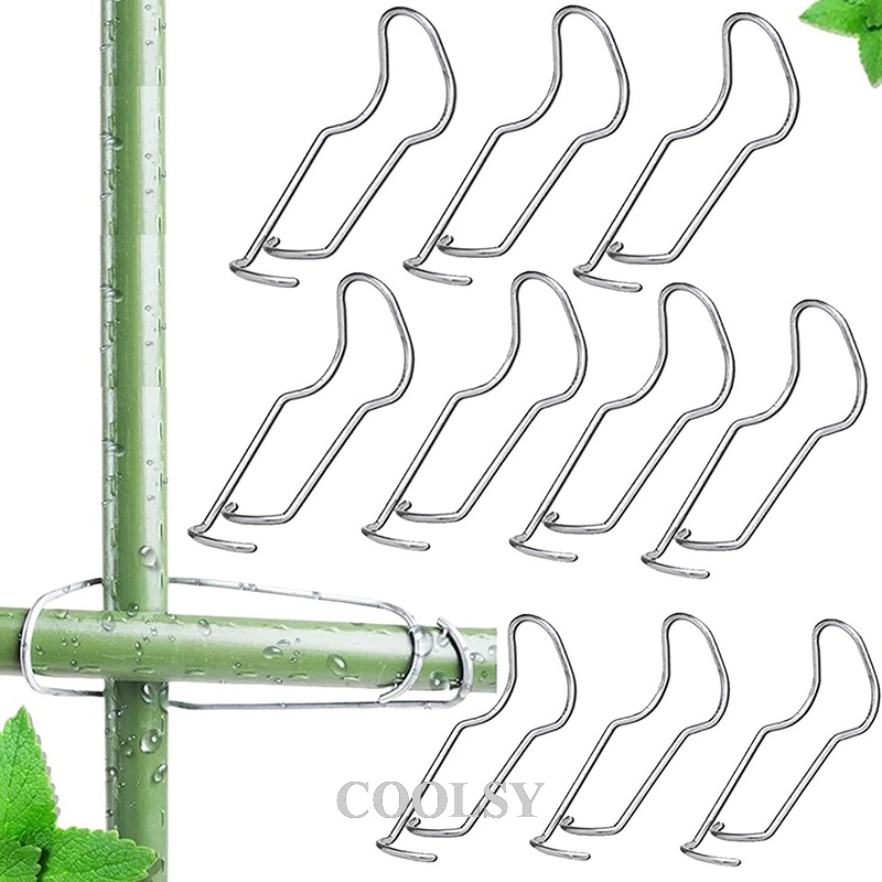 COOLSY Plant Plug Stakes, Connection Buckles, Plant Cage Connectors