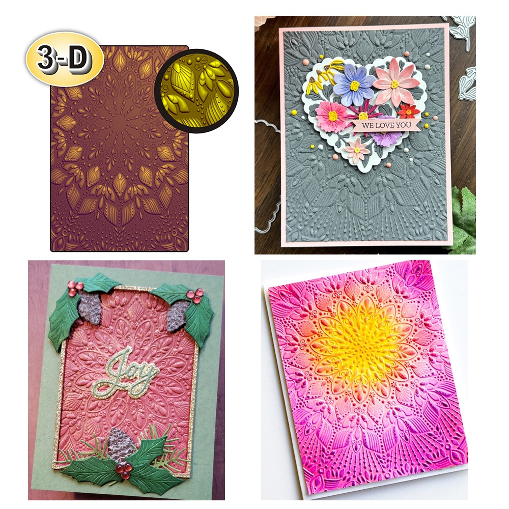 3D Embossing Folder Flower Pattern Scrapbooking Supplies Craft ...