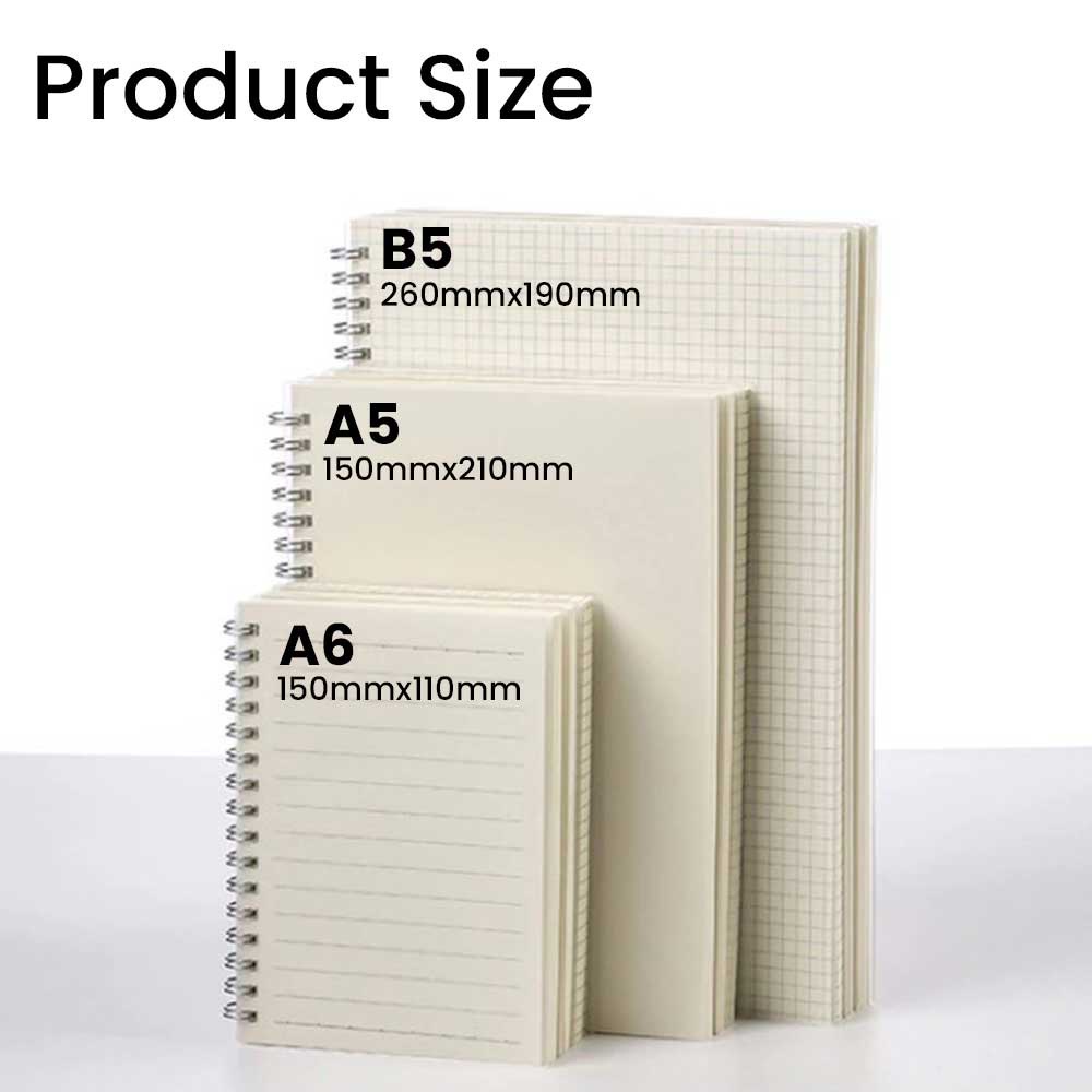 [ AFFINITY Kraft Paper A5 A6 B5 Spiral Notebook Office Supplies Drawing