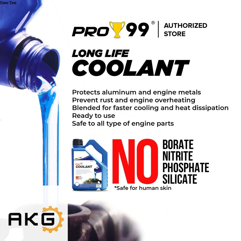 PRO99 Ready to use Long life Coolant Blue 1 Liter | Shopee Philippines