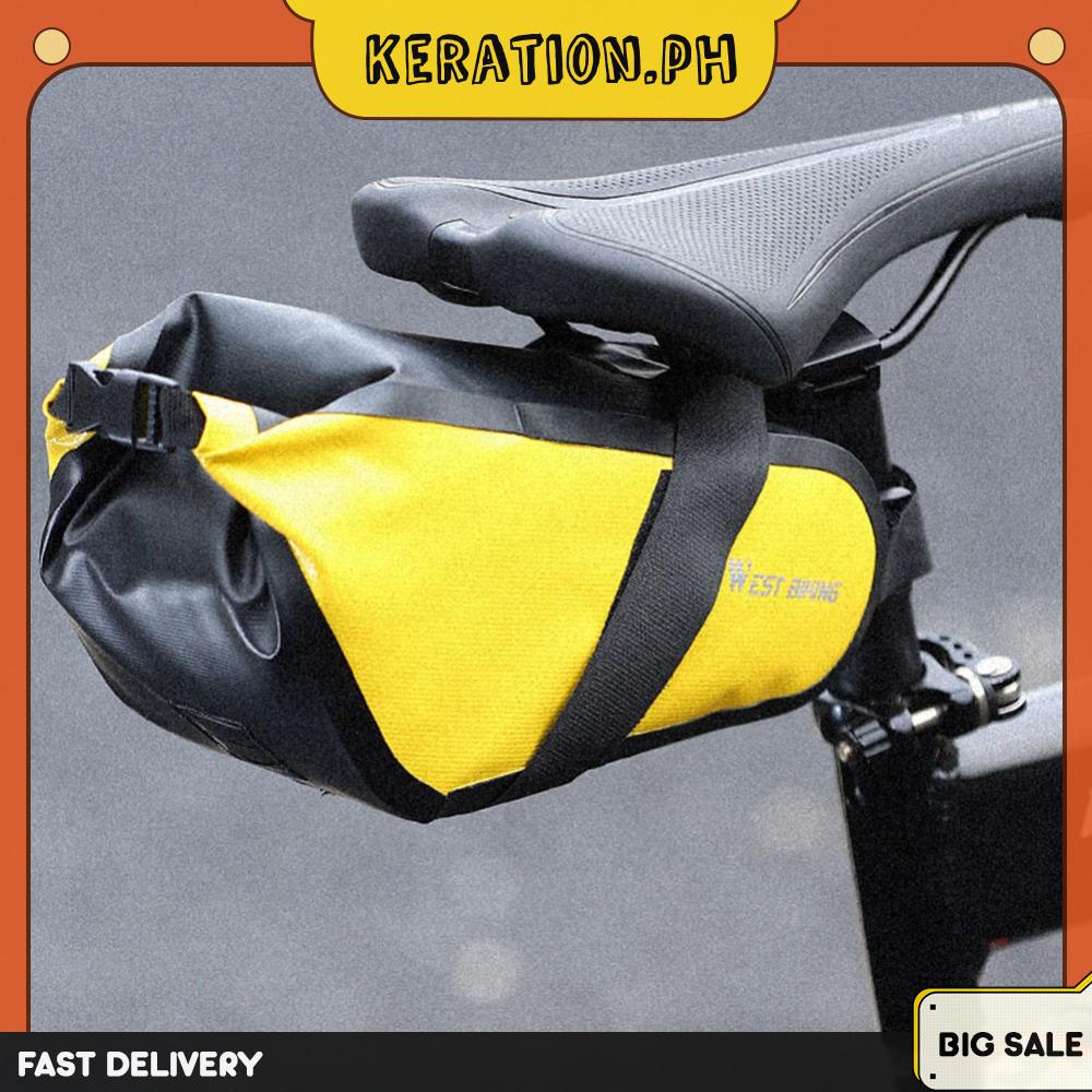 Bicycle Saddle Bag 2.3L Road Bike Cycling Tail Bag Roll Closure for