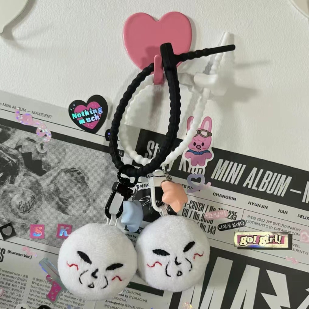 Kpop Stray Kids Plush Key Ring SKZ Lee Know Jureumi Face Doll Keychains ...