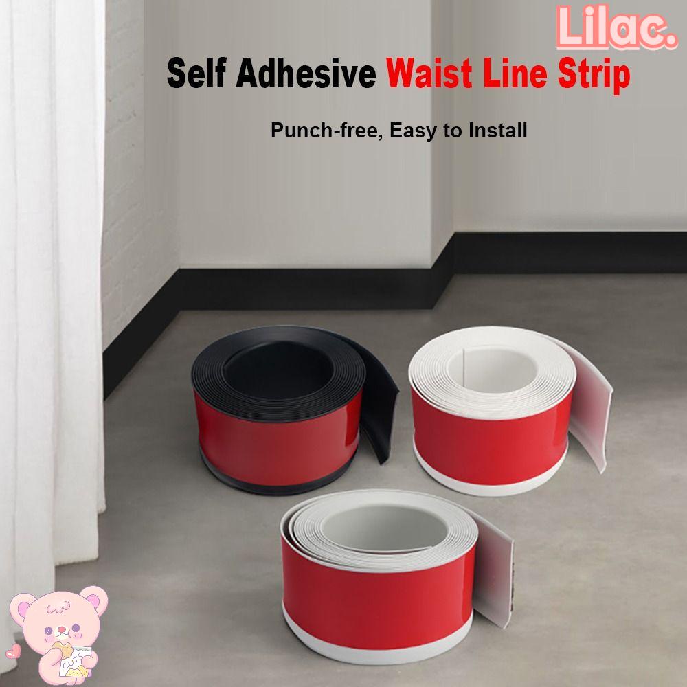 LILAC Wall Border Decor Strip, PVC 300cm Skirting Line, Living Room