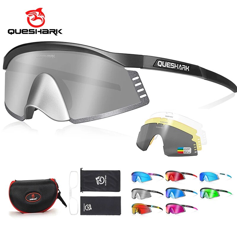 Man Cycling Sunglasses Polarized Women MTB Bike Glasses 4 Lenses