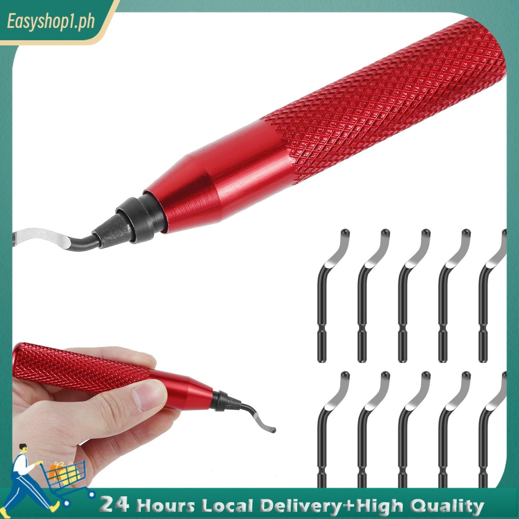 Deburring Tool Kit with 10 Extra Blades and 1 Handle Burr Removal Tool