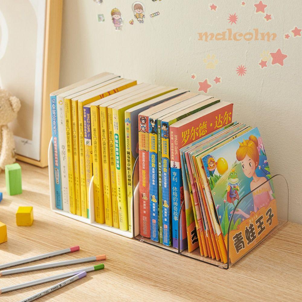 MALCOLM Bookend, Desktop Organizer Book Organizer Bookshelf, Simple