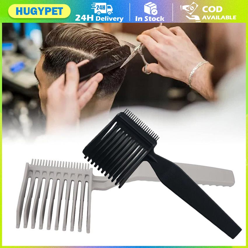 thumbnail image 2 of White Hair Fade Comb – Barber Styling Cutting Comb With Arc & Triangular Teeth For Blending & Flat Tops 2 of 2