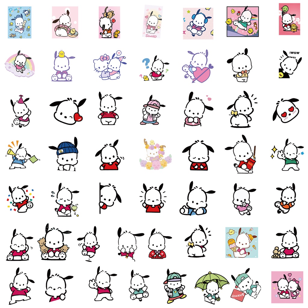 CSS 50Pcs/Set Pochacco Graffiti Waterproof Sticker Cute Cartoon DIY ...