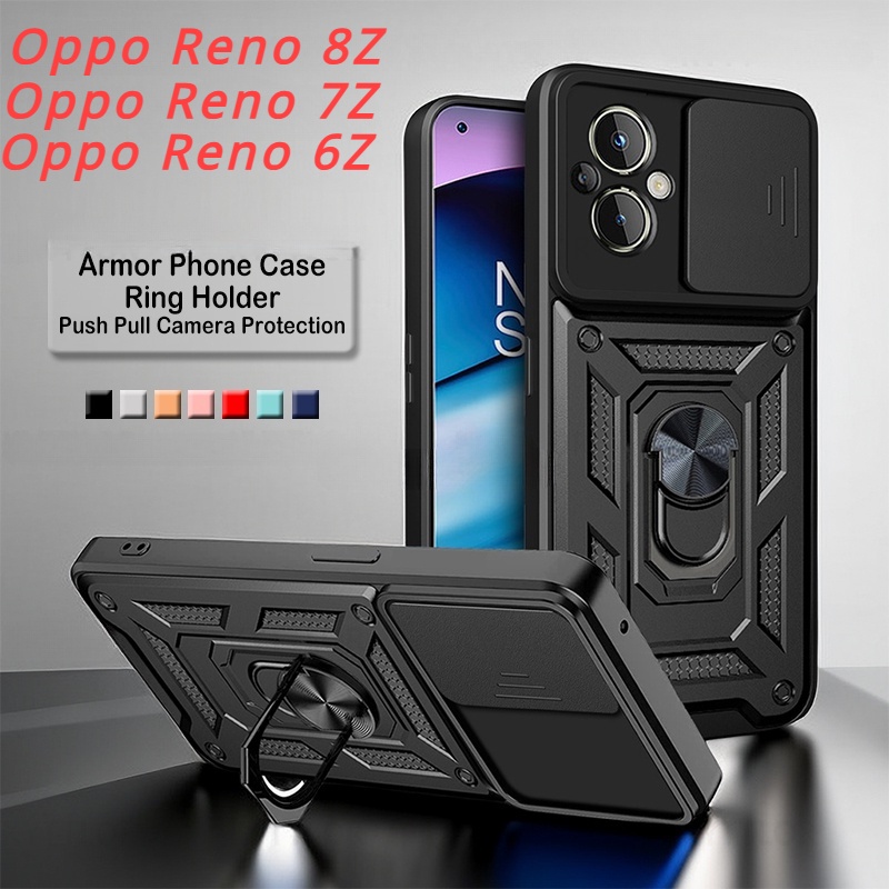 Oppo Reno 8Z Push Slide Pull Camera Lens Protection Phone Case For Oppo ...
