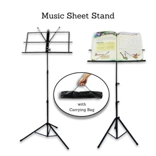 GLEAM Sheet Music Stand - Full Metal with Carrying Bag, Phone Holder, Sheet  Music Folder and Clip, 5 in 1 Desktop Book Stand