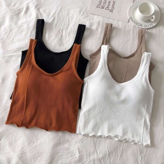 Tank Tops with Built in Bras Sexy Vest Push Up Solid Casual Tops
