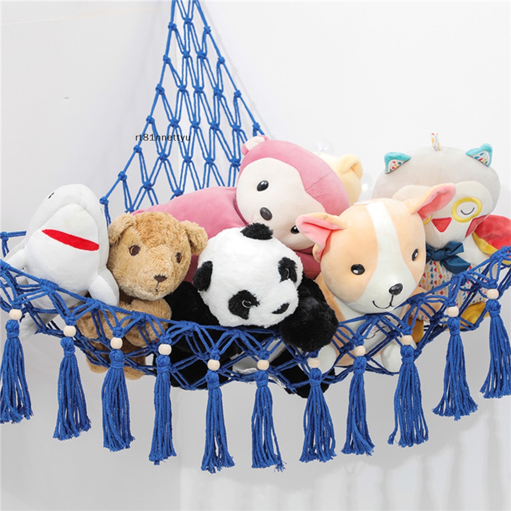 nnet Stuffed Animal Storage With Light Plush Toy Net Hammock For