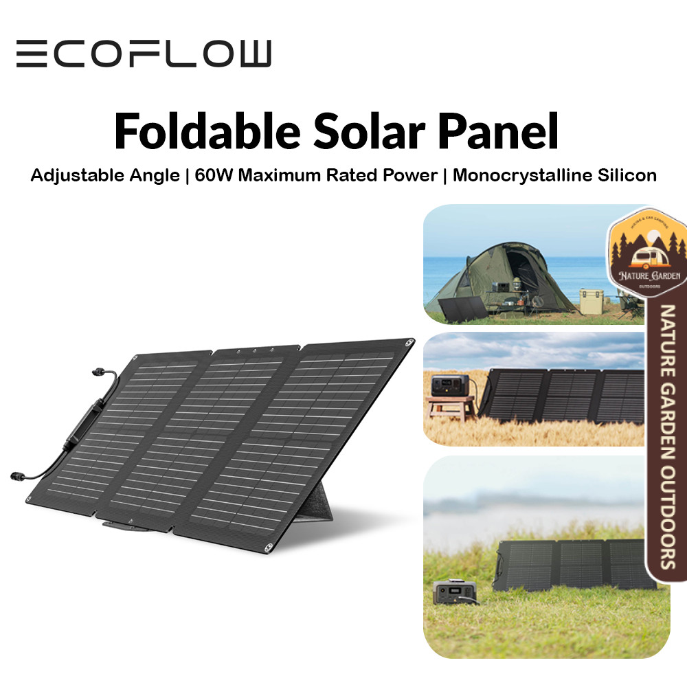 Ecoflow Foldable Solar Panel 60W Rated Power Flexible With High ...
