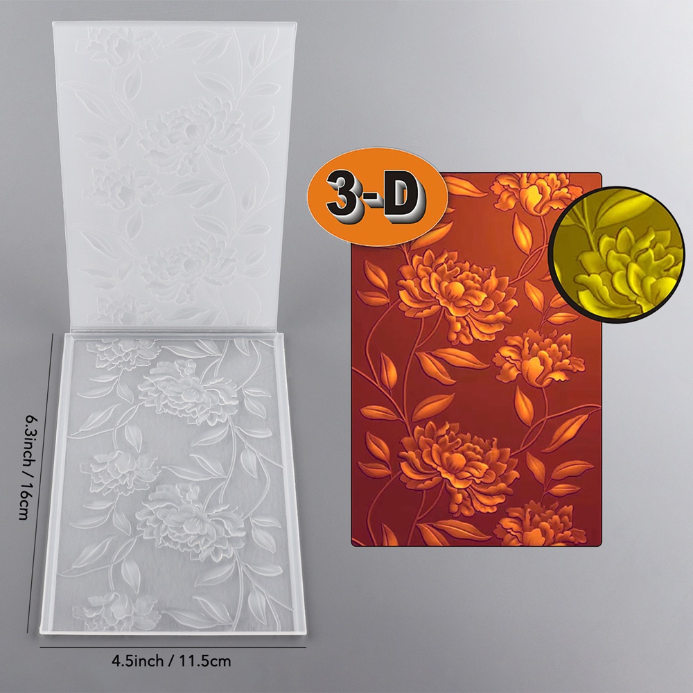 3D Embossing Folder Flower Pattern Scrapbooking Supplies Craft ...