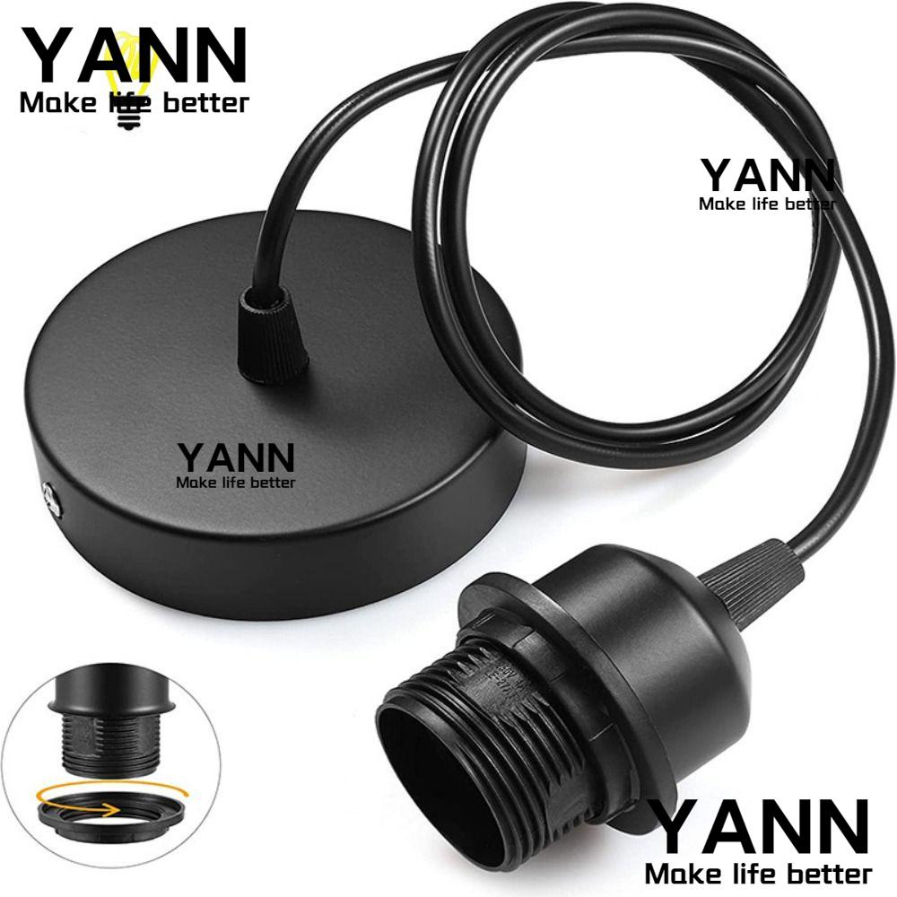YANN1 Hanging Lamp Holder, Iron 1M Cable Ceiling Lamp Holder, E26 E27