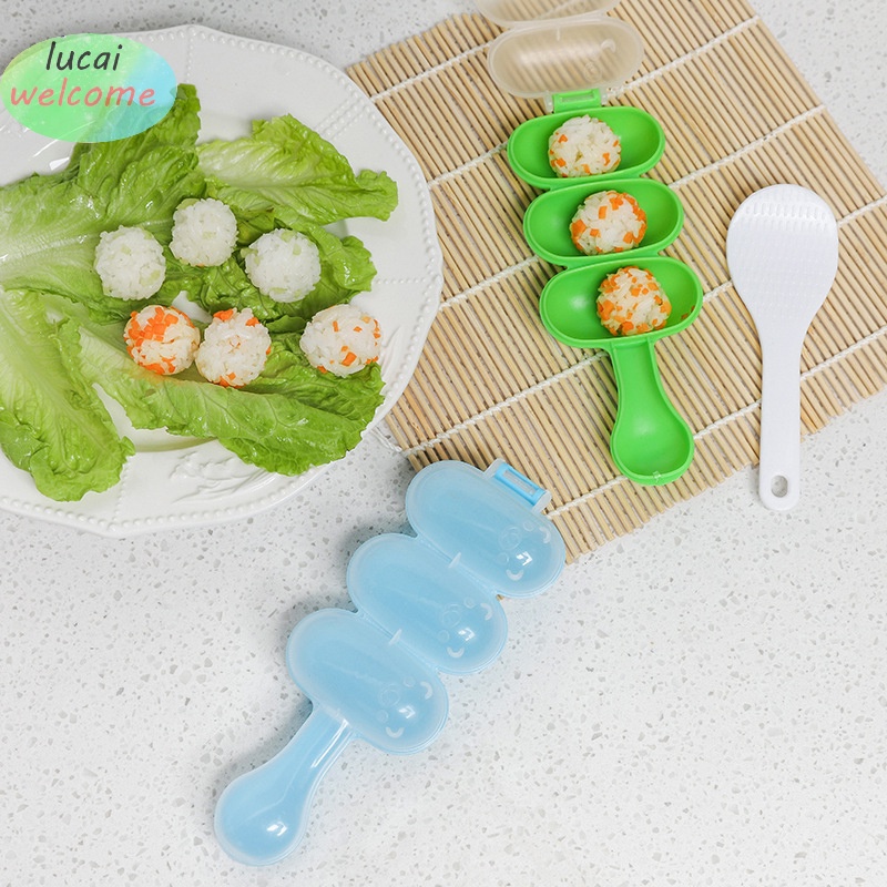 lu Rice Ball Maker Rice Roll Shaker Lunch Maker Mould Onigiri Mold DIY