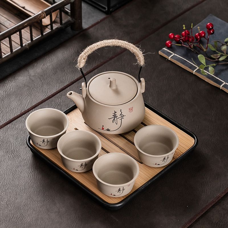 [Super Economical Tea Set] New Style Stoneware Tea Set Japanese Simple ...