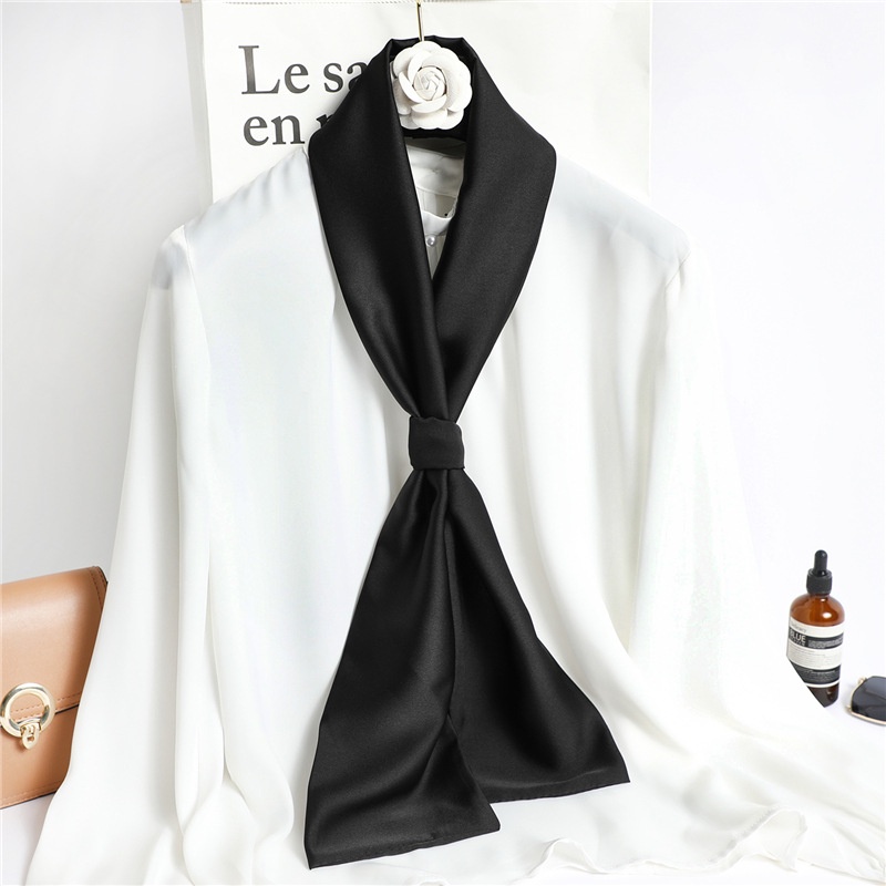 150x15cm Women Plain Long Silk Scarf Ribbon Shawl Neckband Neckerchief ...