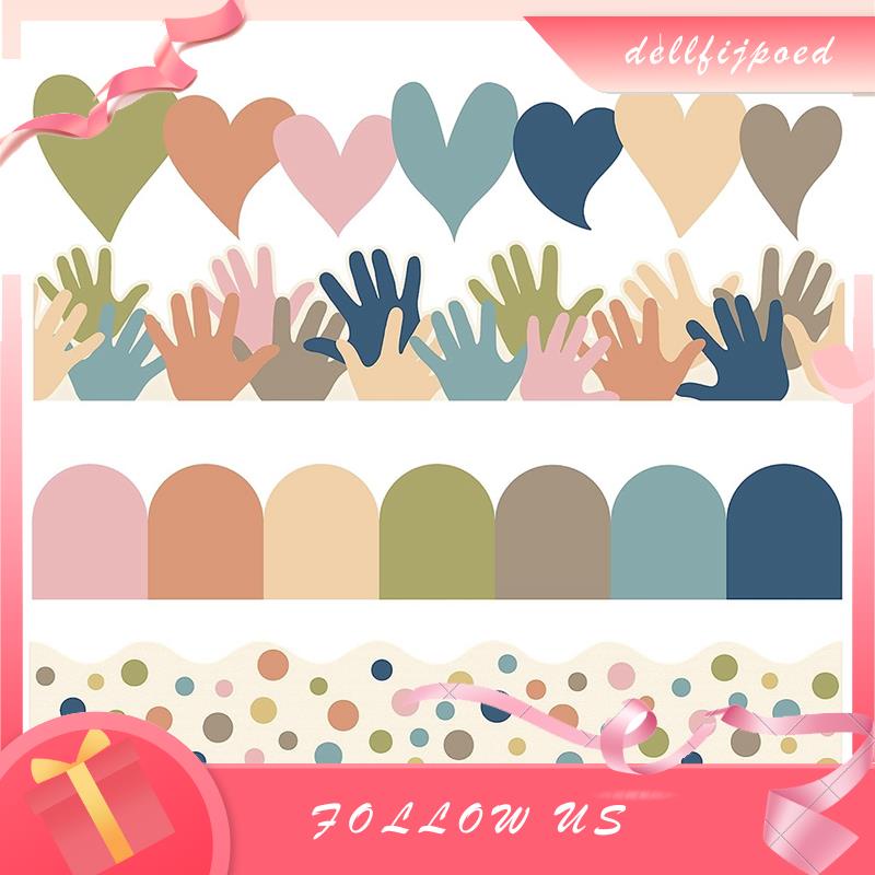 Dellfijpoed 4 Rolls Bulletin Board Borders Boho As Shown for School ...