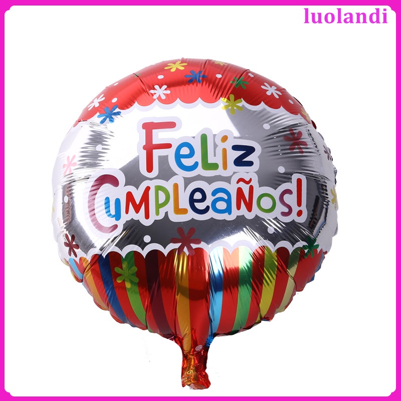 Feliz Cumpleanos Balloons Spanish Aluminum Foil Balloons Helium ...