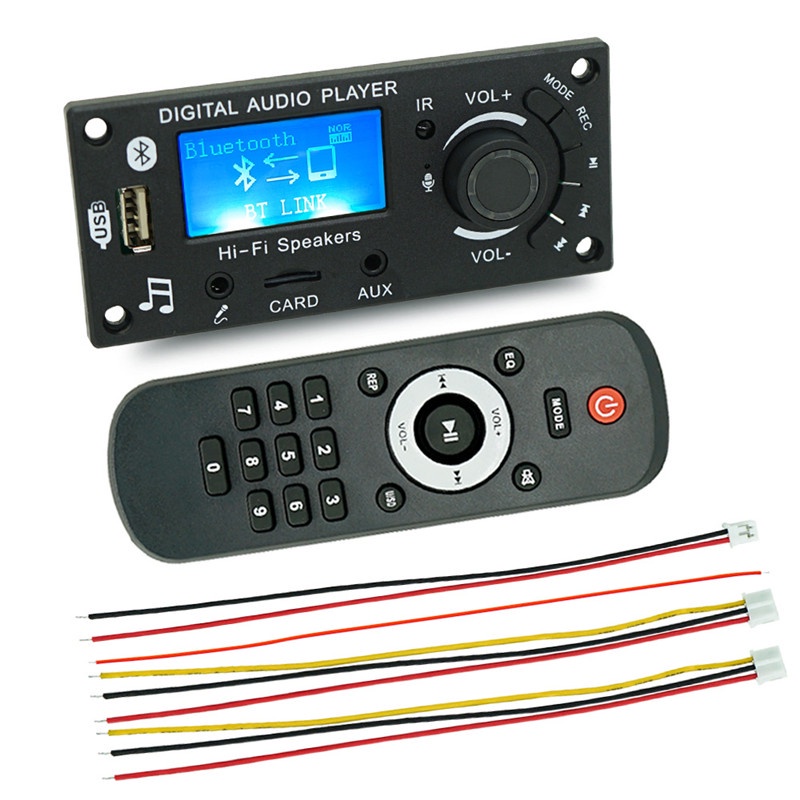 LCD Display DIY Amplifier Bluetooth Decoder Board Microphone FM Radio